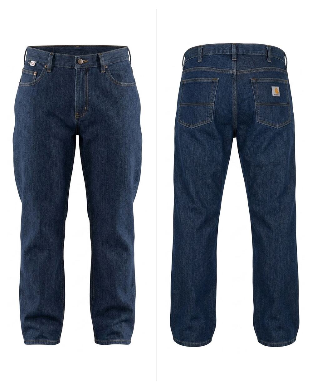 Carhartt Flame Resistant Blue Denim Jeans Men Size 14 Tall